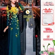 Traditional Ao Dai with Floral Pattern, High Quality Japanese Silk, Standard Form, All Sizes S-5XL H