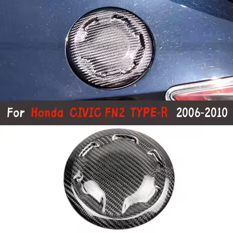 Real carbon fiber Fuel tank cap Automotive exterior decoration sticker For HONDA CIVIC FN2 Type R 20