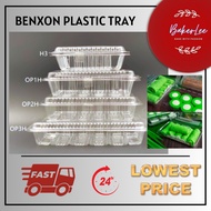 [100PCS] 1H/2H/3H/H3 BENXON PLASTIC FOOD CLAMSHELL NO LOCK / BEKAS KUIH / CLEAR FOOD BOX