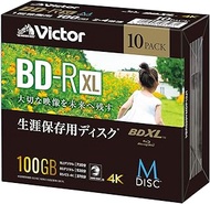 Victor M-DISC VBR520YMDP10J1 Long-term Storage Blu-ray Disc for Single Recording BD-R XL 100GB (520 