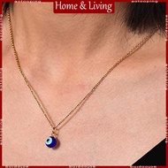 AOTO Round Drop Shape for Evil Eye Pendant Necklace Golden Silver Chain Turkish Protect Lucky Neckla