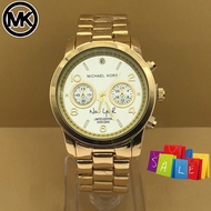 【100% Original】☫♀Michael Kors MK Watch For Womens Men Couple Stainless Steel Pawnable Authentic Orgi