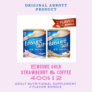 Ensure Gold HMB Strawberry & Coffee 400 g x 2 ( 2 Flavor Bundle) 1 week supply of adult nutritional