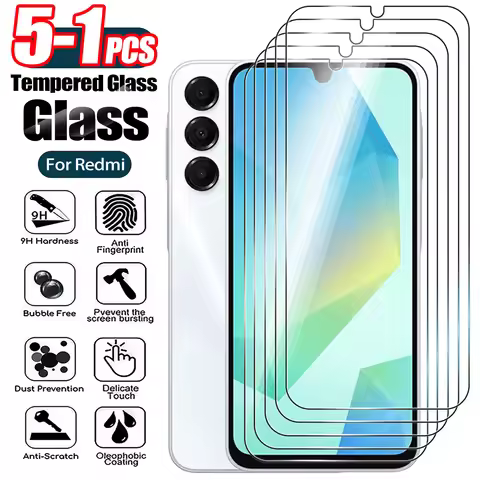 5-1Pcs Tempered Glass For Samsung Galaxy A56 A36 A26 Screen Protector on Samsung A06 A16 4G 5G Glass