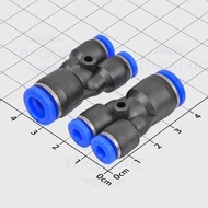 [10 Pieces]- PW8-4 Y-Tube Pneumatic Connector 8mm to 4-4mm