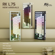 Royal Kludge RK L75 Knight Black 85 Key Diy Tri-Mode RGB Wired Bluetooth 2.4G Wireless Mechanical Ke