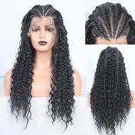 【Available】Original Women Human Hair True Hair Long Braided Box Braids Wig Black Heat Resistant Hair