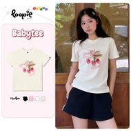 Women's Baby Tee By Loopie Club BST51 Cherry Code Plaid Cool Cotton Korean Style