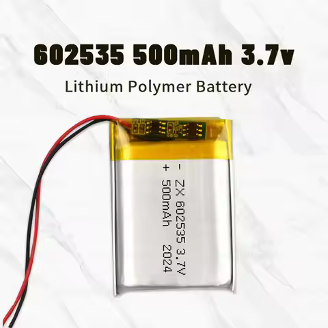 602535 3.7V Lithium Battery Li Po Battery 500mAh Lipo Rechargeable Li Polymer Batteries for Tracker 