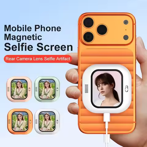 Magnetic Phone Vlog Selfie Monitor Screen Phone Holder Mount Rear Camera Selfies Vlog Live Selfie Sc
