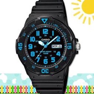 CASIO 時計屋 卡西歐手錶 MRW-200H-2B 男錶 指針錶 橡膠錶帶 黑 防水100米