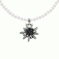 Vintage Edelweiss Pendant Diamond Imitation Pearl Necklace Niche Bavarian Beer Festival Ladies Clavi