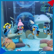 CAD* 1 Set Aquarium Landscaping Non-fading Vivid Penguin Shape Fish Tank Diver Floating Ornament for Home