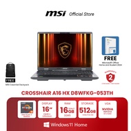 MSI NOTEBOOK CROSSHAIR A16 HX D8WFKG-053TH |16"(QHD+) | IPS | AMD Ryzen 9 8940HX | NVIDIA GeForce RT