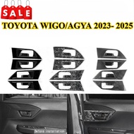 TOYOTA WIGO/AGYA 2023 2024 2025 CAR INDOOR HANDLE FRAME GARNISH ACCESSORIES ABS CARBON FIBER PATTERN