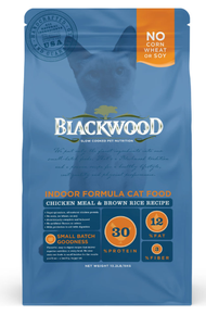 (Best Before 31 Jul 2026) BLACKWOOD INDOOR 6KG FORMULA CAT FOOD - Chicken Meal & Brown Rice Recipe