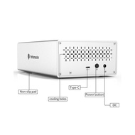 Yottamaster อลูมิเนียม3.5 "2อ่าวประเภท C กล่องใส่ฮาร์ดดิสก์ USB3.1 GEN2 10Gbps สนับสนุน3.5นิ้ว Hdd/