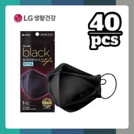 [LG] KF94 Air Washer Black Mask 40sheet / FDA Approved Mask / Made in KOREA