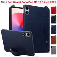 For Xiaomi Poco Pad M1 12.1 inch 2025 2509ARPBDG All-new Skin Feel Shell PU Leather Stand Flip Cover
