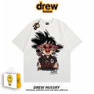 Drew Official Flagship Store Hand-Drawn Cartoon Pure Cotton Short Sleeve Loose Casual Top for Men An