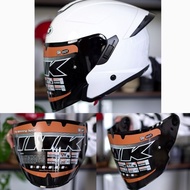 VISOR INK TERRA 2 DARKSMOKE Original | BLACK GLASS HALF INK TERRA 2 HELMET ORIGINAL SNI