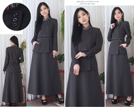 JAS BLAZER Lynelle Collection Seragam Wanita Lengan Panjang dengan Rok A Lebar Formal / Celana PNS V