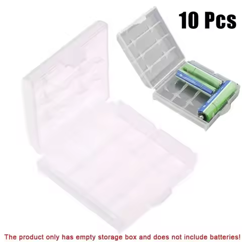 10pcs Battery Plastic Protecting Case Cover Holder AA/AAA Battery Storage Box Container Organizer Fo