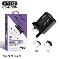 HYTO Y50 SG Plug 30w Dual USB Type C PD Phone Fast Charging Wall Charger For Iphone samsung