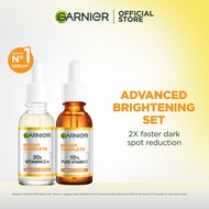 [24 HOUR ACTION, DOUBLE BRIGHTENING POWER] Garnier Bright Complete Vitamin C Day & Night Serum Duo