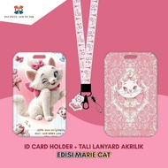 [N003] ID Card Holder Marie Cat Lanyard – Cat Access Card Holder + Acrylic Pendant