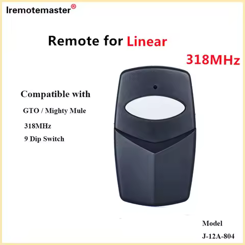 For GTO Mighty Mule RB741 FM135 318MHz Garage Door Remote Control with 9 Dip Switch Gate Door Opener