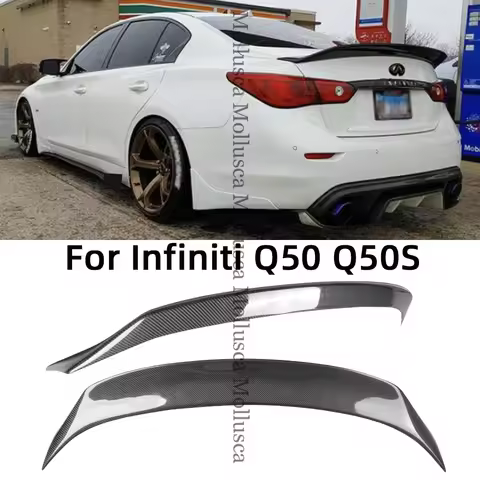 For Infiniti Q50 Q50S Q50L CT1&AR Style Carbon fiber Rear Spoiler Trunk wing 2013-2023 FRP honeycomb
