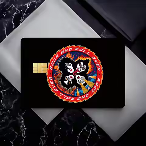 American Rock Band K-KISS Poster Bank Credit Cards Bus Pass Stickers Cool Decoration Waterproof 4PCS