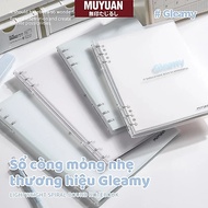 Gleamy-100 pages, 3-hole cuffed notebook, paper imported from Japan, smooth writing, size A5/B5