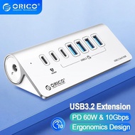 ORICO USB HUB 10Gbps USB Dock Station Type C Splitter with PD18W Power Adapter for MacBook PC Access