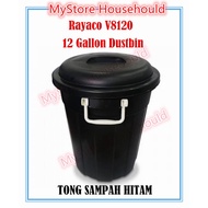 Rayaco V8120 12 Gallon Dustbin / Tong Sampah Hitam