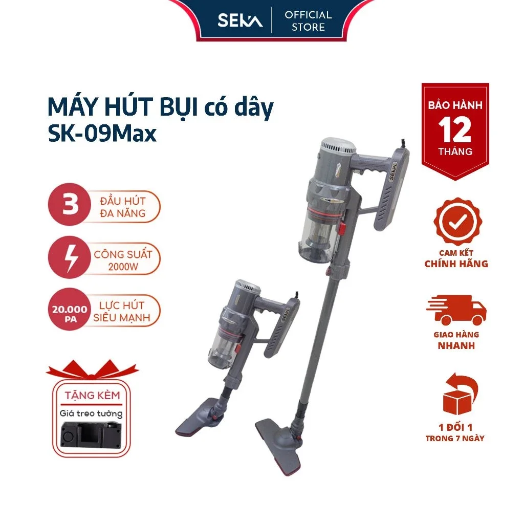 Máy hút bụi SeKa SK-09MAX chính hãng- BH 12 tháng