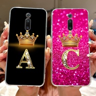 For Xiaomi Mi 9T Pro New Fashion Crown Initial Letter Couple Phone Case Mi9t 9T Pro Soft Silicone TP