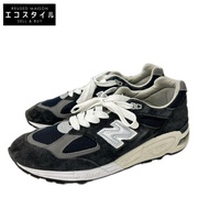 New Balance M990NB2 Navy Made in USA Suede 990 V2 Low-Top Sneakers 25 [Pre-owned]
