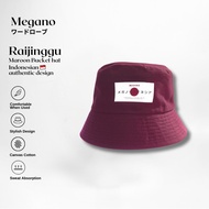 Megano.co - Rajinggu Bucket Hat Maroon | Bucket Hat | Maroon Bucket Hat | Premium Bucket Hat for Men