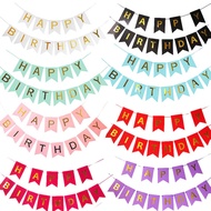 Birthday Banner I Bunting Flag Happy Birthday I 1 Set