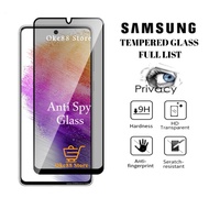 LAYAR HITAM Tempered Glass Anti Spy Full Screen Samsung A24 4G A25 4G A25 5G A34 A34 5G A54 A54 5G A