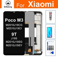6.53 lcd cho Xiaomi POCO M3 m2010j19cg Redmi 9t j19s m2010j19sg Bộ lắp ráp Bộ số hóa cảm ứng thay th