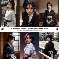 Ai Wallpaper - Bleach - Rukia Kuchiki - AI Art Image