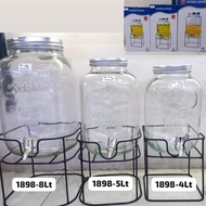 New 5L Glass Dispenser/ Juice Dispenser/ Glass Water Jug/ Water Tank