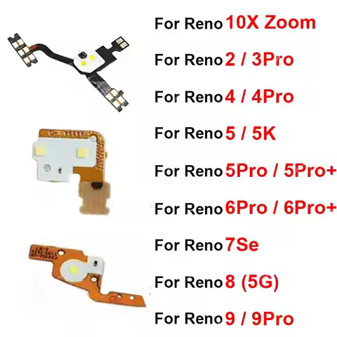For OPPO Reno 2 3 4 5 6 Pro Plus 5K Reno 7Se 8 9 5G Reno 10X Zoom Flashlight Flex Cable Rear Back Ca