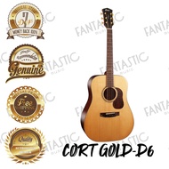 Cort Gold-D6 Dreadnought Torrefied Solid Sitka Spruce Natural Acoustic Guitar with Bag
