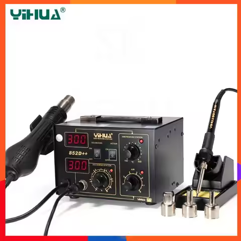 YIHUA 852D++ SMD Digital Air Soldering Station Mobile Phone Hot Gun Soldering For Solder