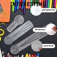 INTERESTING Mandala Drawing Template, Multifunctional Reusable Drawing Ruler, Transparent Acrylic Ci