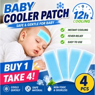 100Pcs Baby Fever Cooling Patch Cool Fever Gel Patch Heatstroke Headache Relief Summer